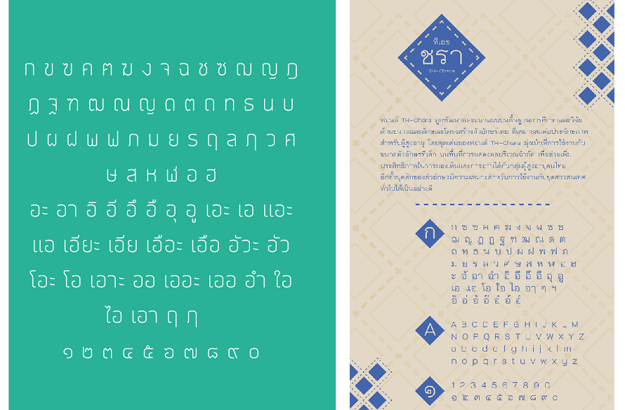各種泰文字型下載