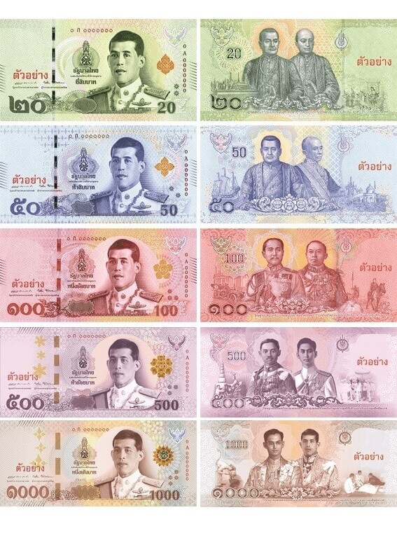 認識泰幣紙鈔的樣子