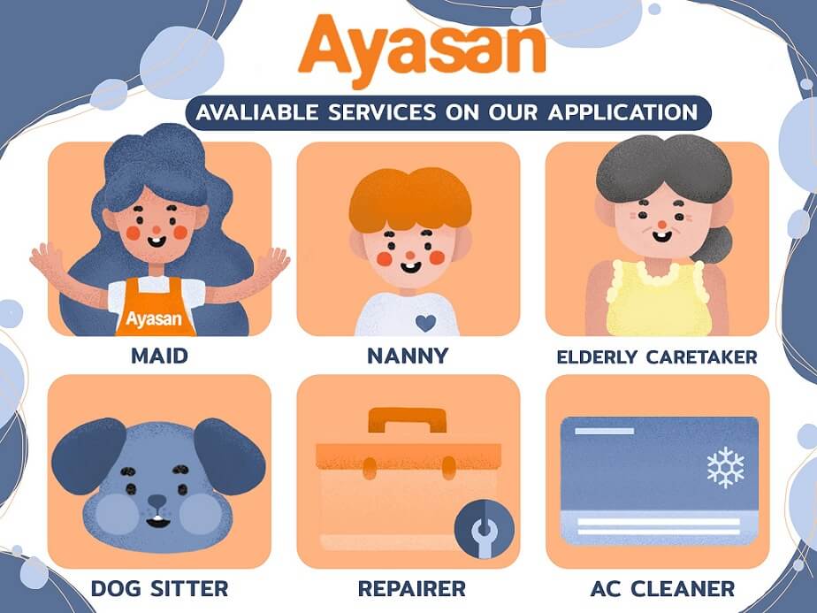 AYASAN服務項目包含在泰國找妹曼 女傭 保姆 司機